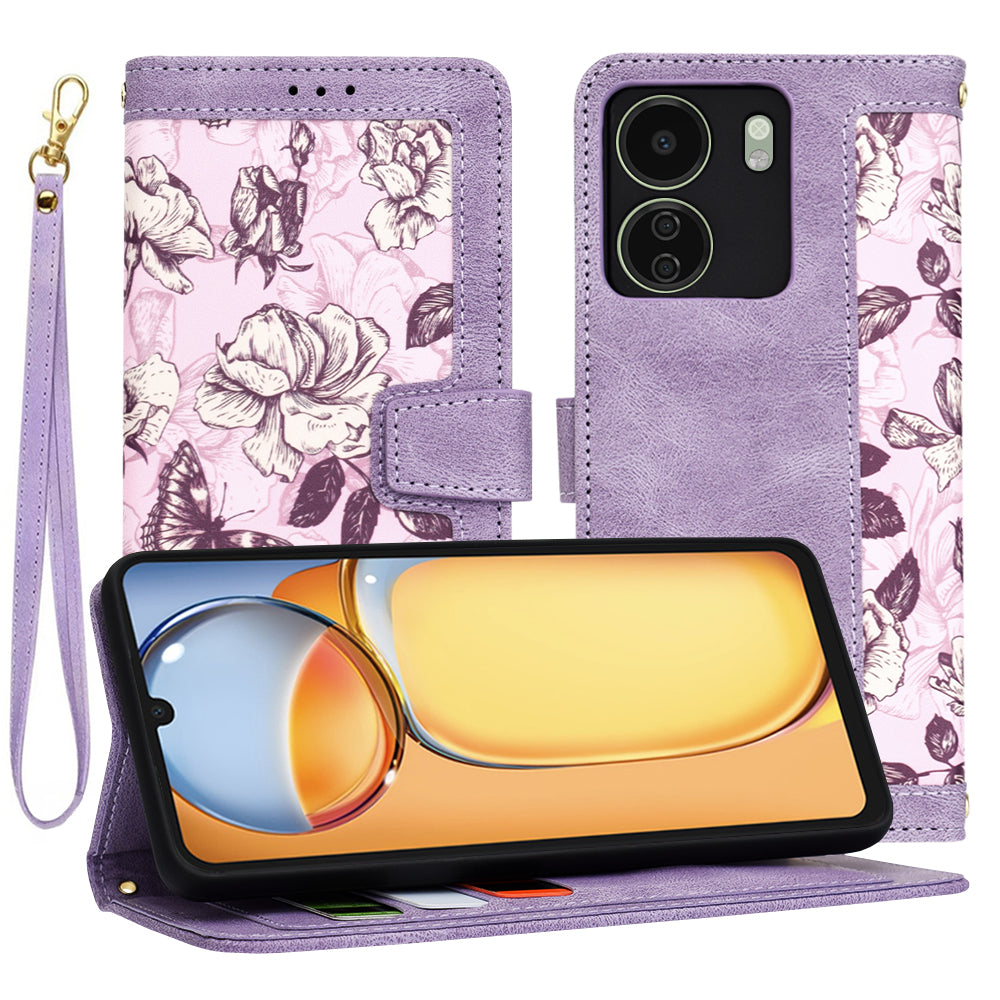 Husa de protectie Techsuit FlipCraft compatibil cu Xiaomi Redmi 13C 4G / Poco C65, Mysterious Purple