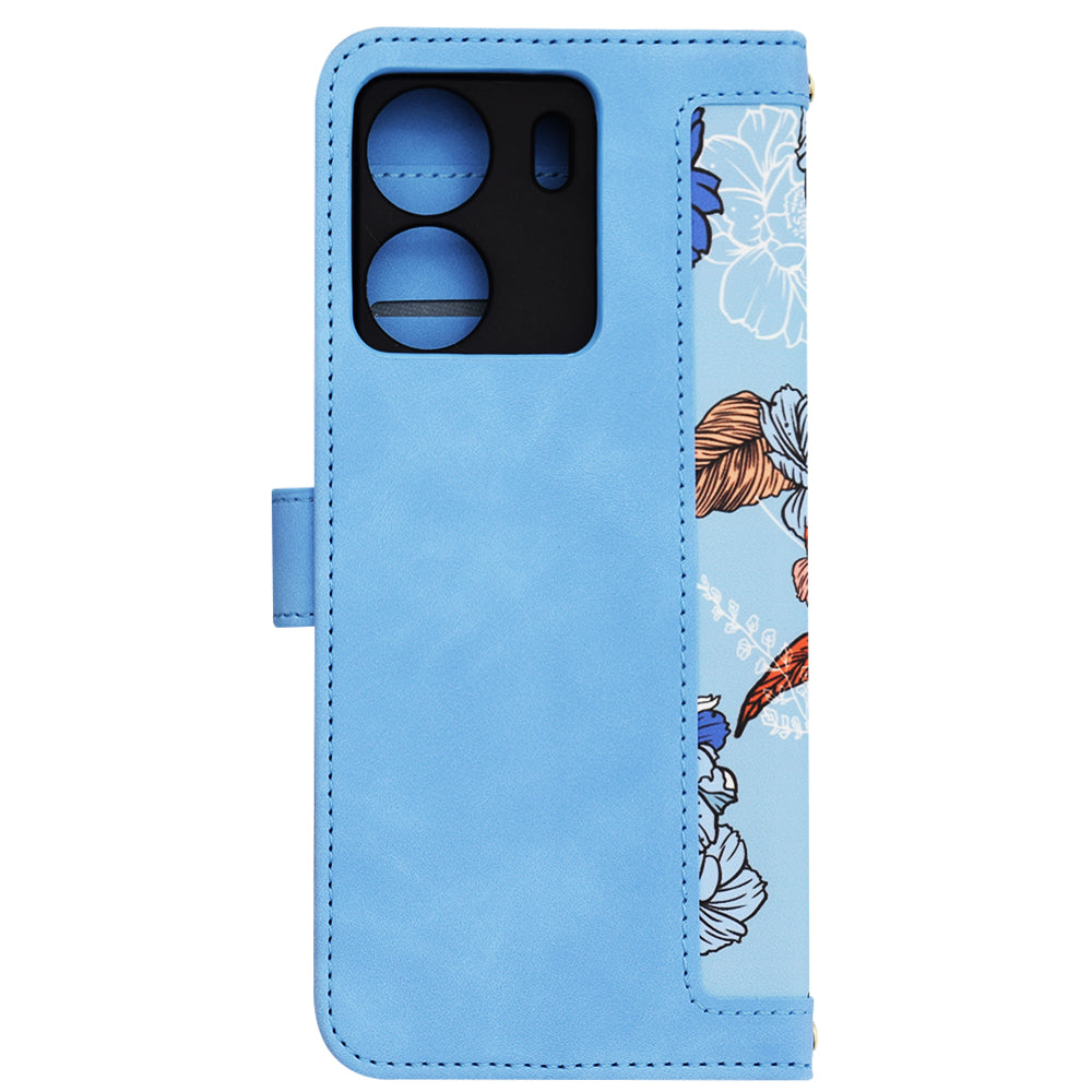 Husa de protectie Techsuit FlipCraft compatibil cu Xiaomi Redmi 13C 4G / Poco C65, Vibrant Blue