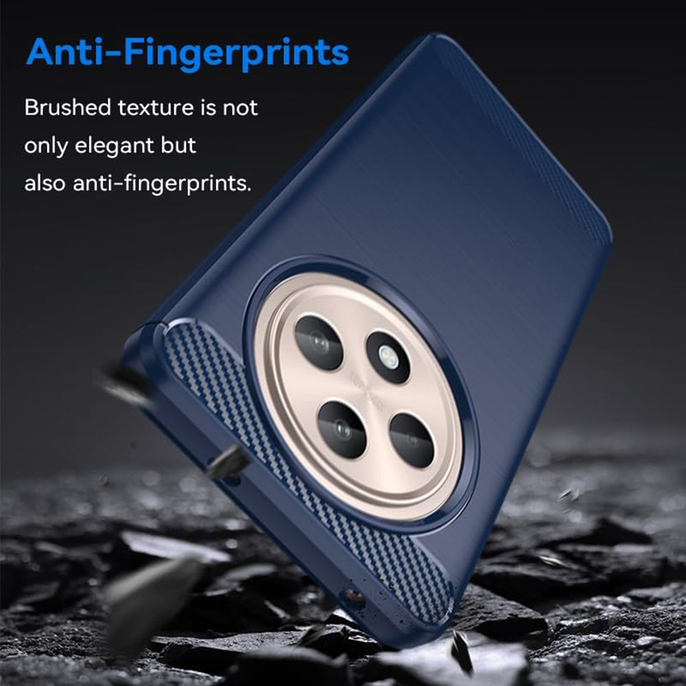 Husa de protectie Techsuit Carbon Silicone compatibil cu Oppo Reno12 F 4G / Reno12 F 5G / Reno12 FS 4G / Reno12 FS 5G, Albastru