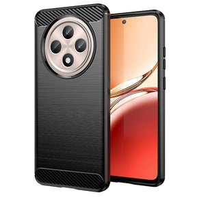 Husa de protectie Techsuit Carbon Silicone compatibil cu Oppo Reno12 F 4G / Reno12 F 5G / Reno12 FS 4G / Reno12 FS 5G, Negru
