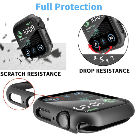 Folie de protectie smartwatch Techsuit Defense360 Pro + Screen Protector compatibil cu Apple Watch 4 / 5 / 6 / SE (44mm), Negru