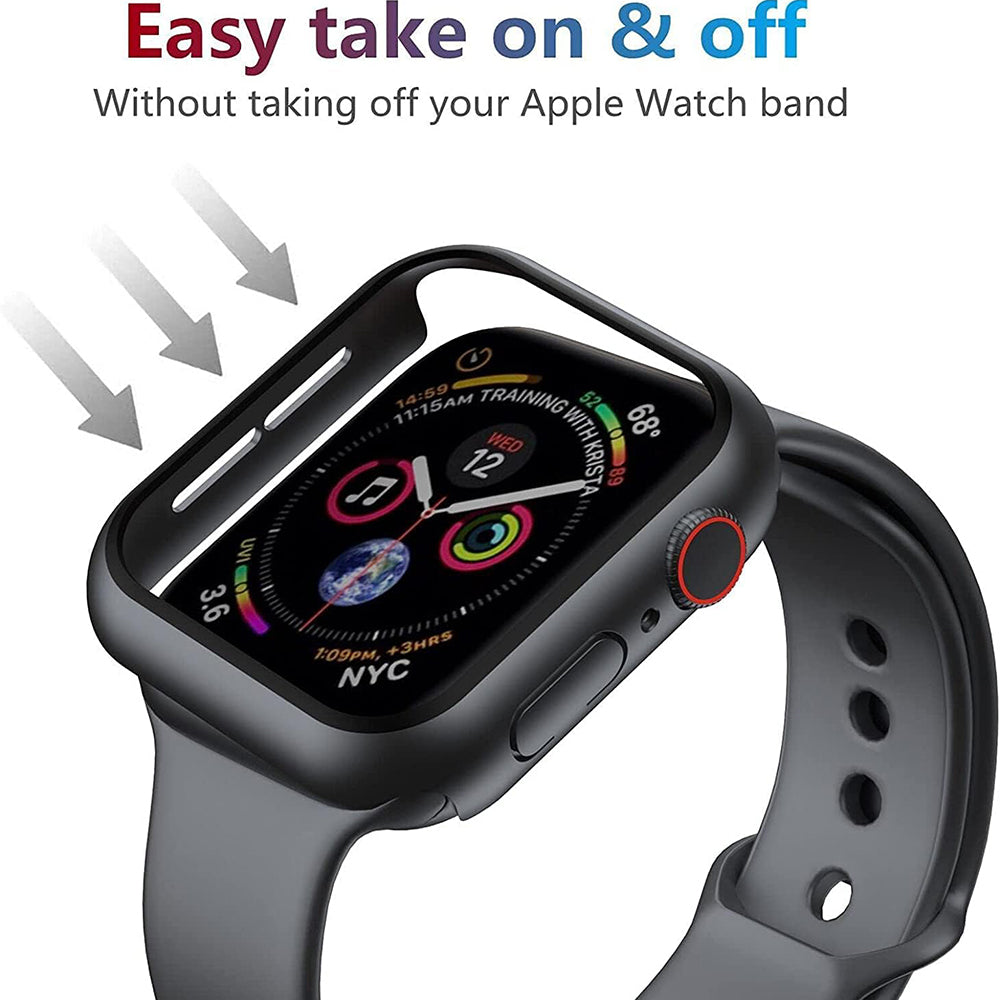 Folie de protectie smartwatch Techsuit Defense360 Pro + Screen Protector compatibil cu Apple Watch 4 / 5 / 6 / SE (40mm), Negru