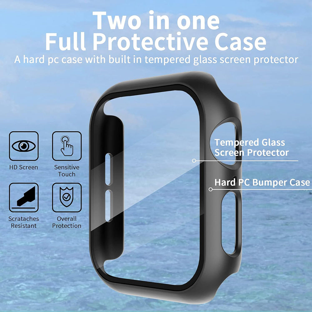 Folie de protectie smartwatch Techsuit Defense360 Pro + Screen Protector compatibil cu Apple Watch 4 / 5 / 6 / SE (40mm), Negru