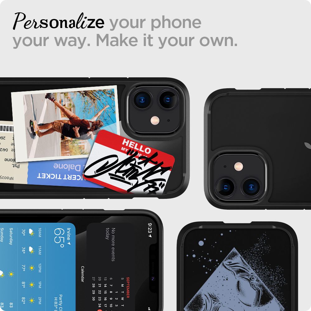 Husa de protectie Spigen Ultra Hybrid (ACS01703) compatibil cu iPhone 12 / iPhone 12 Pro, Negru