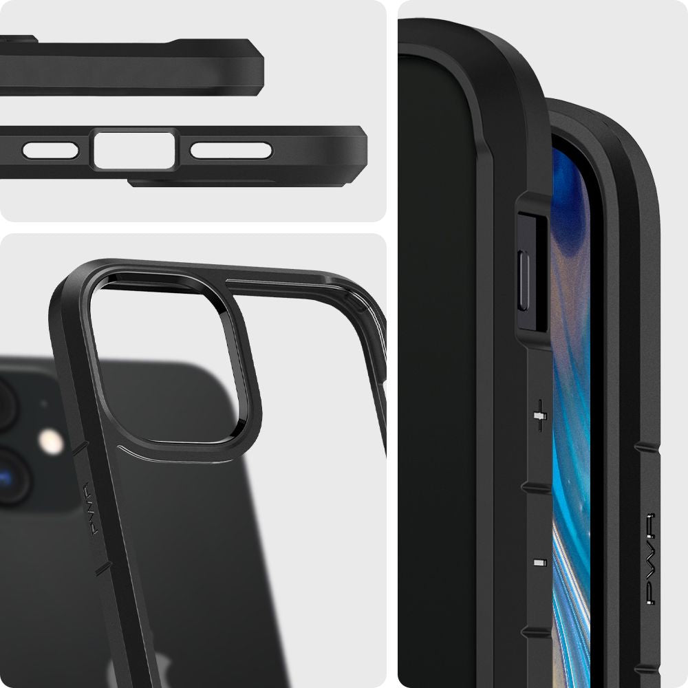 Husa de protectie Spigen Ultra Hybrid (ACS01703) compatibil cu iPhone 12 / iPhone 12 Pro, Negru