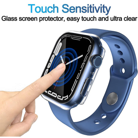 Husă + folie Techsuit pentru Apple Watch 7 (45mm), transparentă