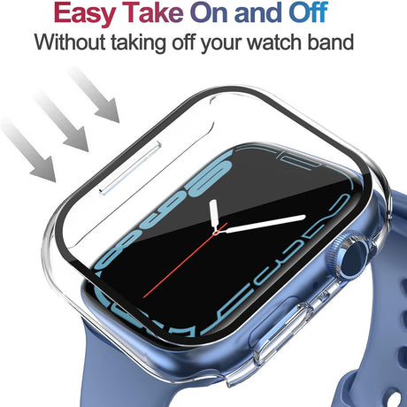 Husă + folie Techsuit pentru Apple Watch 7 (45mm), transparentă