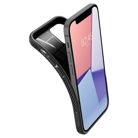 Spigen Liquid Air ACS01701 fekete tok iPhone 12 / iPhone 12 Pro készülékhez