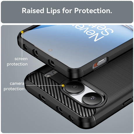 Husa de protectie Techsuit Carbon Silicone compatibil cu OnePlus Nord 4, Negru