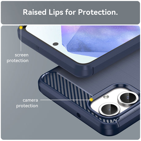 Husa de protectie Techsuit Carbon Silicone compatibil cu Samsung Galaxy A06, Albastru