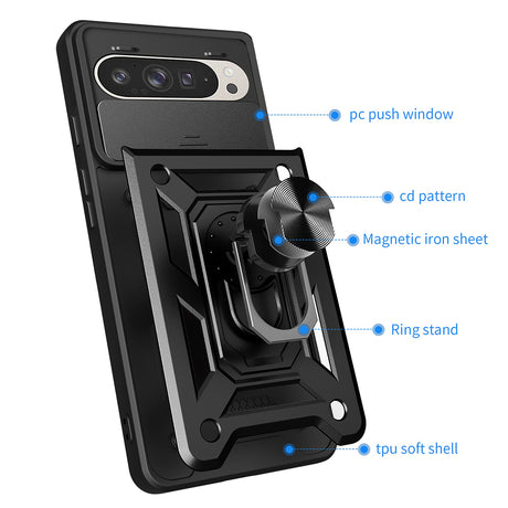 Husa de protectie Techsuit CamShield Series compatibil cu Google Pixel 9 / 9 Pro, Roz Auriu