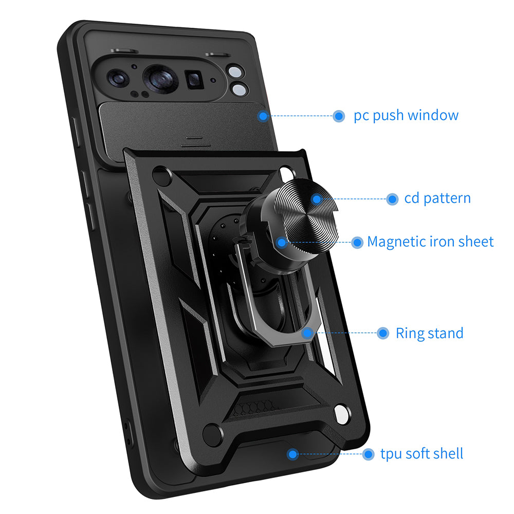 Husă Techsuit CamShield Series neagră pentru Google Pixel 9 Pro XL