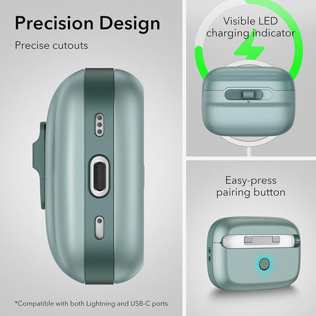 Casti ESR Pulse Magnetic HaloLock, Apple AirPods 4, Roz