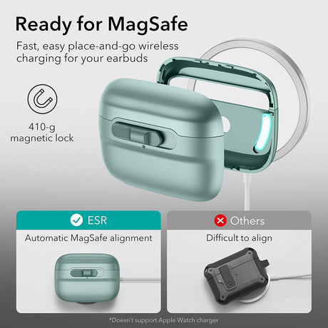 Casti ESR Pulse Magnetic HaloLock, Apple AirPods 4, Roz