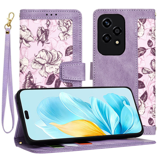 Husa de protectie Techsuit FlipCraft compatibil cu Honor 200 Lite, Mysterious Purple