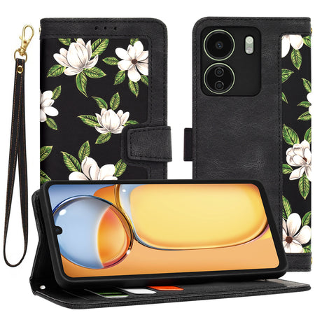 Husa de protectie Techsuit FlipCraft compatibil cu Xiaomi Redmi 13C 4G / Poco C65, Flowers of the Dawn