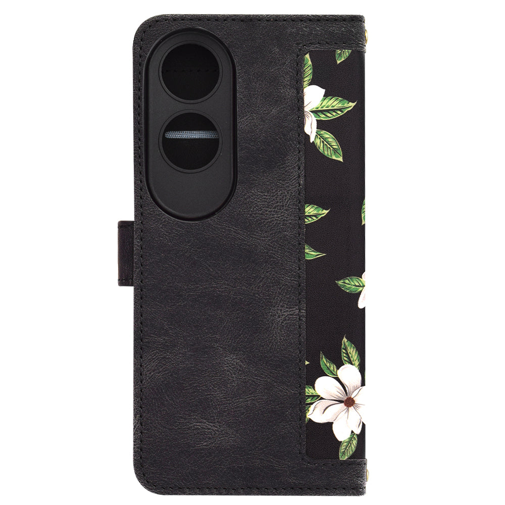 Husa de protectie Techsuit FlipCraft compatibil cu Oppo A60 4G, Flowers of the Dawn