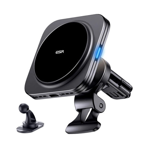 Suport ESR with Wireless Charging Qi2 HaloLock (2B51801), with CryoBoost, MagSafe Compatible, for Air Vent, Negru