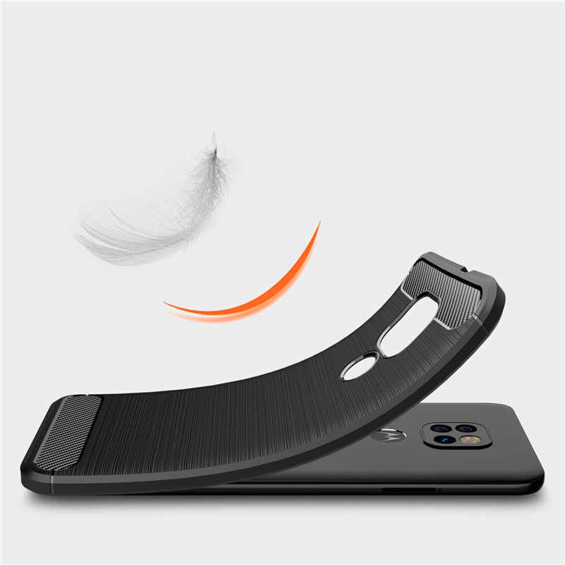 Husa de protectie Techsuit Carbon Silicone compatibil cu Motorola Moto E7 Plus / Moto G9 Play, Negru