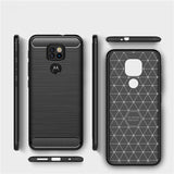 Husa de protectie Techsuit Carbon Silicone compatibil cu Motorola Moto E7 Plus / Moto G9 Play, Negru
