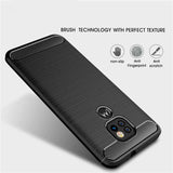Husa de protectie Techsuit Carbon Silicone compatibil cu Motorola Moto E7 Plus / Moto G9 Play, Negru