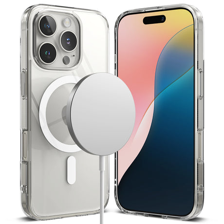 Husa de protectie Ringke Fusion MagSafe compatibil cu iPhone 16 Pro, Transparent