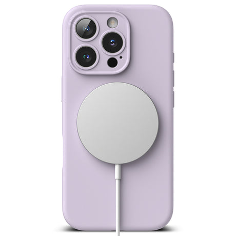 Husă Ringke Silicone Magnetic MagSafe pentru iPhone 16 Pro, mov