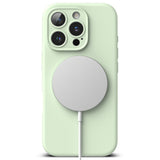Husa de protectie Ringke Silicone Magnetic MagSafe compatibil cu iPhone 16 Pro, Soft Mint