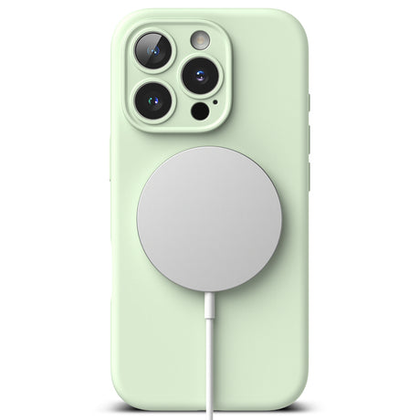 Husă Ringke Silicone Magnetic MagSafe pentru iPhone 16 Pro, verde