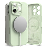 Husa de protectie Ringke Silicone Magnetic MagSafe compatibil cu iPhone 16 Pro, Soft Mint