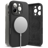 Husă Ringke Silicone Magnetic MagSafe pentru iPhone 16 Pro, neagră
