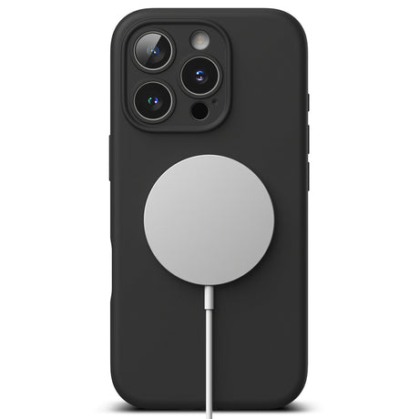 Husă Ringke Silicone Magnetic MagSafe neagră pentru iPhone 16 Pro Max