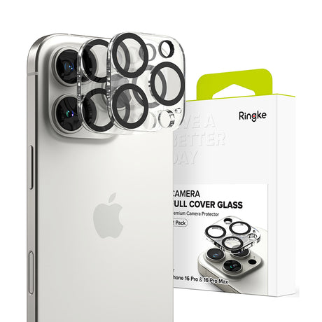 Folie de protectie Ringke Camera Glass (set de 2) compatibil cu iPhone 16 Pro / iPhone 16 Pro Max, Transparent