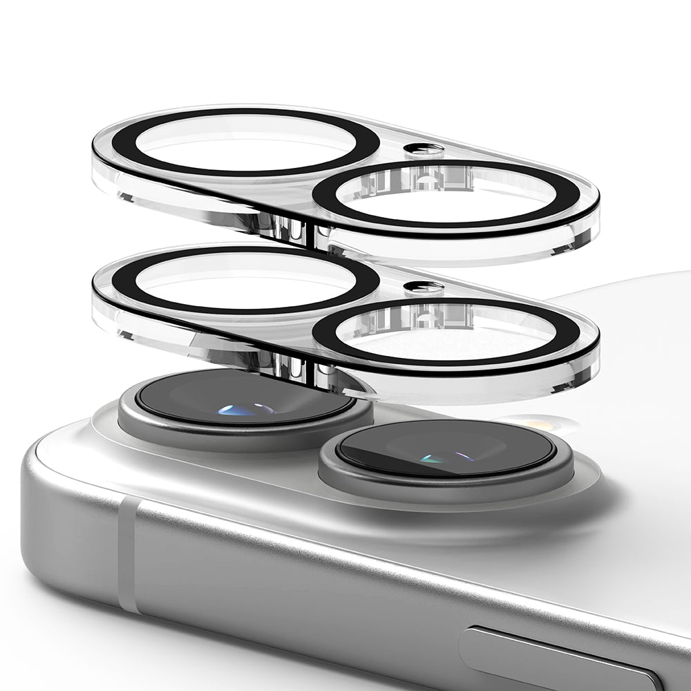 Folie de protectie Ringke Camera Glass (set de 2) compatibil cu iPhone 16 / iPhone 16 Plus, Transparent