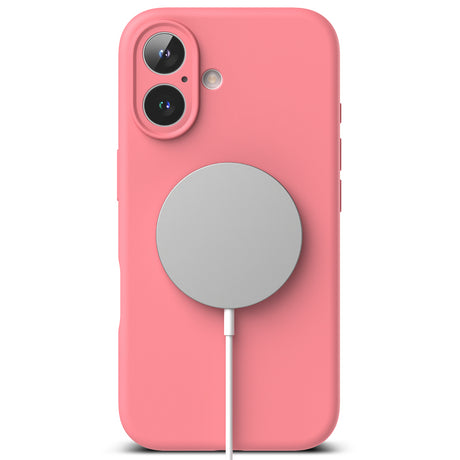 Husa de protectie Ringke Silicone Magnetic MagSafe compatibil cu iPhone 16 Plus, Roz
