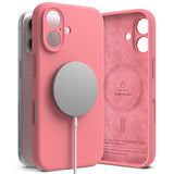 Husa de protectie Ringke Silicone Magnetic MagSafe compatibil cu iPhone 16 Plus, Roz