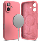 Husa de protectie Ringke Silicone Magnetic MagSafe compatibil cu iPhone 16 Plus, Roz