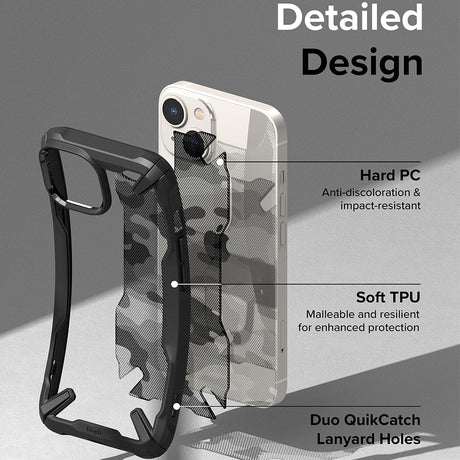Husa de protectie Ringke Fusion X Design compatibil cu iPhone 14 Plus, Camo Black