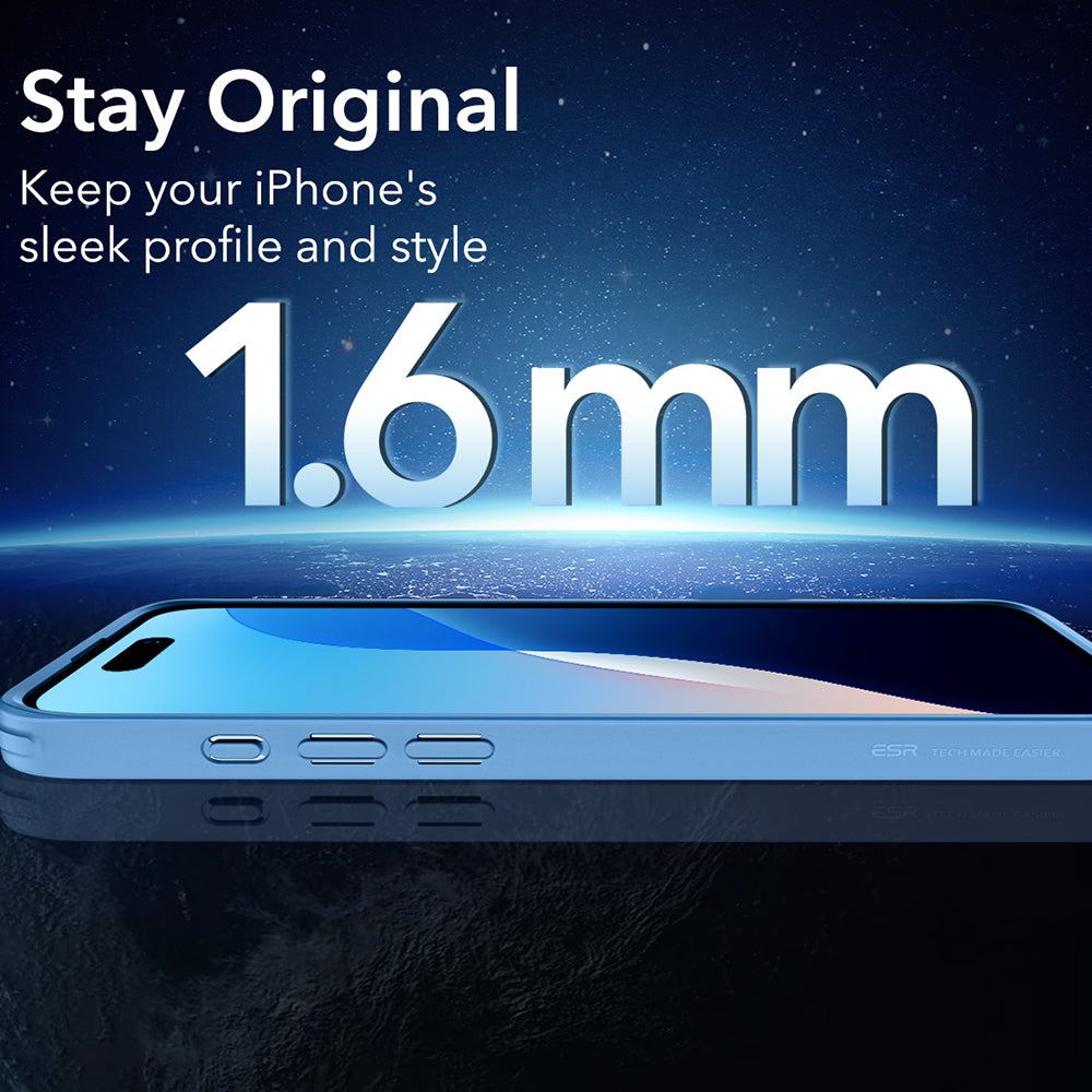 Husa de protectie ESR Classic Hybrid HaloLock compatibil cu iPhone 16, Transparent Blue