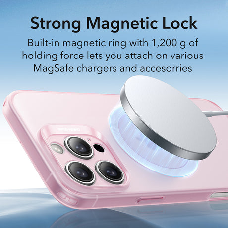 Husa de protectie ESR Zero HaloLock compatibil cu iPhone 16 Pro, Frosted Pink