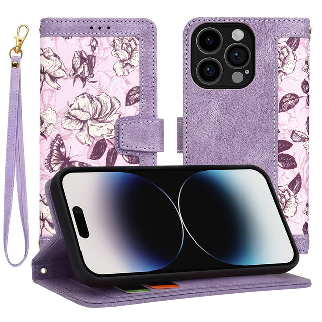 Husa de protectie Techsuit FlipCraft compatibil cu iPhone 14 Pro, Mysterious Purple