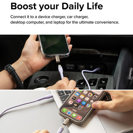 Adaptor Ringke OTG Adapter (set de 2), Lightning to Type-C, Aluminium Alloy, 480Mbps, 27W, Gunmetal