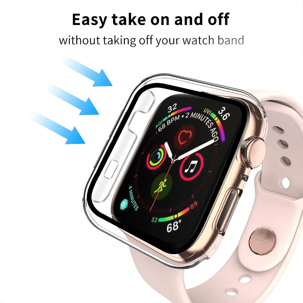 Husă + folie Techsuit pentru Apple Watch 1 / Apple Watch 2 38mm / Apple Watch 3 38mm, transparentă