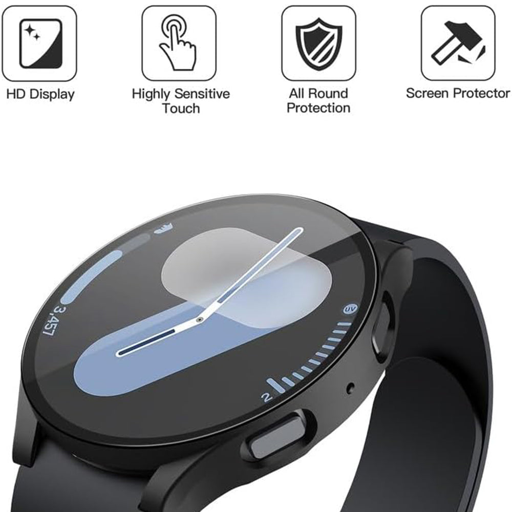 Folie de protectie smartwatch Techsuit Defense360 Pro + Screen Protector compatibil cu Samsung Galaxy Watch7 (44mm), Negru