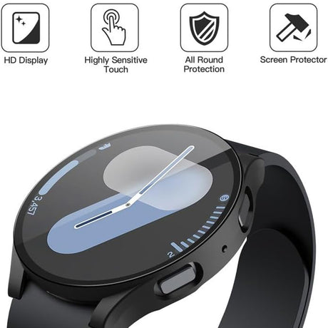 Folie de protectie smartwatch Techsuit Defense360 Pro + Screen Protector compatibil cu Samsung Galaxy Watch7 (40mm), Negru