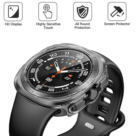 Folie de protectie smartwatch Techsuit Defense360 Pro + Screen Protector compatibil cu Samsung Galaxy Watch Ultra (47mm), Transparent