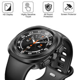 Folie de protectie smartwatch Techsuit Defense360 Pro + Screen Protector compatibil cu Samsung Galaxy Watch Ultra (47mm), Negru