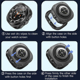 Folie de protectie smartwatch Techsuit Defense360 Pro + Screen Protector compatibil cu Samsung Galaxy Watch Ultra (47mm), Negru