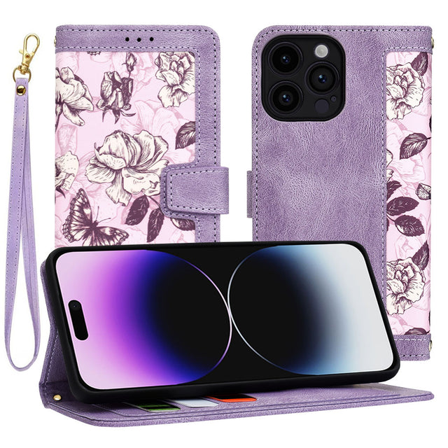 Husa de protectie Techsuit FlipCraft compatibil cu iPhone 14 Pro Max, Mysterious Purple