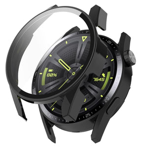 Folie de protectie smartwatch Techsuit Defense360 Pro + Screen Protector compatibil cu Huawei Watch GT 3 (46mm), Negru